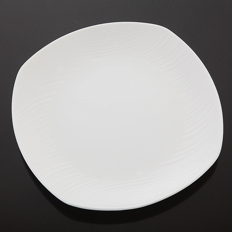 P&T Royal ware white Square dinner plate bone china dinner plate & fork