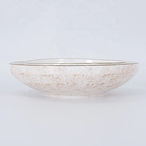 wholesale new design glazed restaurant serving ceramic deep bowl for salad