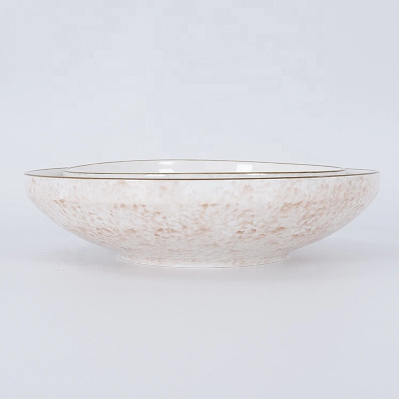 wholesale new design glazed restaurant serving ceramic deep bowl for salad
