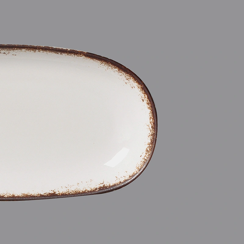 factory wholesale glazed crockery restaurant hotel ceramic porcelain towel tray