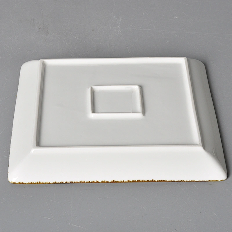 P&T Royal Ware Hot Sale Good Quality Table Top  Square Ceramic Porcelain Restaurant Dinner Plates Dessert Plate Side Plate