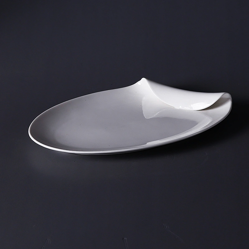 Royal Ware Round White Porcelain Catering Plates Ceramic Dinner Plates Sets Dinnerware for Restaurant