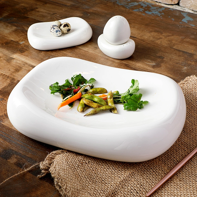 white egg shaped and rectangular ceramic porcelain salt & pepper set porcelain salt and   pepper shakers