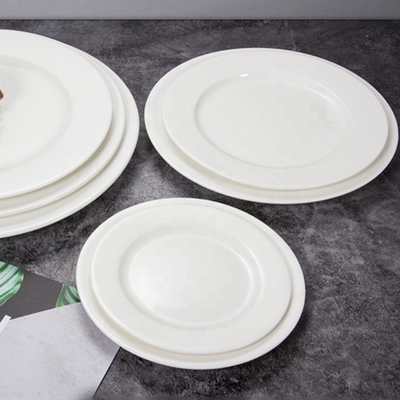 design cheap white breakfast banquet buffet hall hotel wedding restaurant dinner ceramic plate