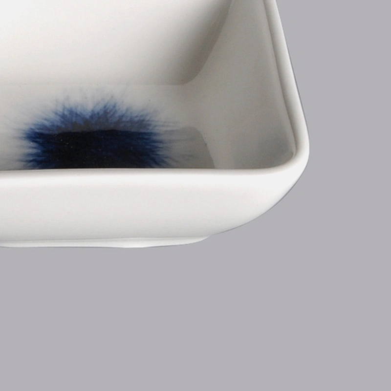 Wholesale Japanese style Square Ceramic Porcelain Tasting Bowl Dishes