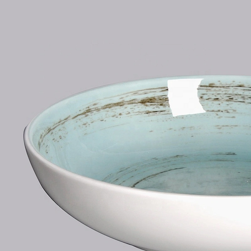 cheap mexican personalized unique restaurant porcelain round serving salad bowl