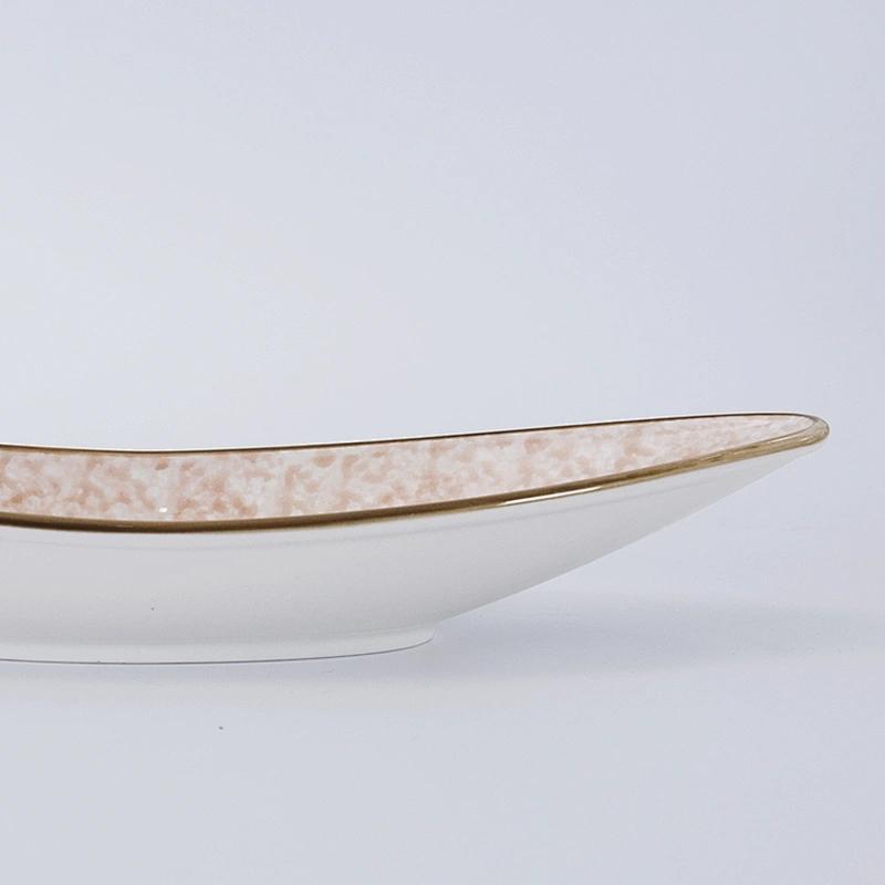 Wholesale Manufacturer Elegant Porcelain Ceramic Tapas Sushi Serving Boat Plate