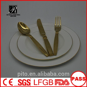 A Grade Stainless Steel Cutlery Nice Polish Cutlery Golden Style Flatware For Hotel Use