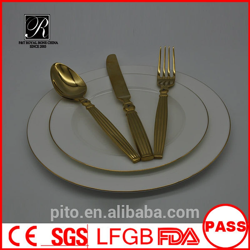 A Grade Stainless Steel Cutlery Nice Polish Cutlery Golden Style Flatware For Hotel Use