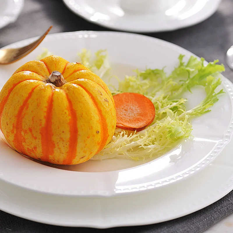 Luxury White Bone China Restaurant 9.25 Inch Soup Ceramic Plate
