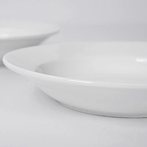 Manufacturer Wholesale Hotel White Ceramic Deep Plate, Restaurant  8inch Porcelain Soup Plate