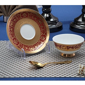 P&T Royal Ware Eco-Friendly Bone China Plates for Dinner Dessert