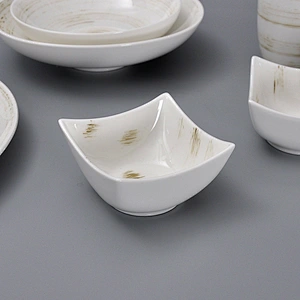 Chinaware New Dishwasher Safe Vintage Porcelain Ceramic Square Bowl