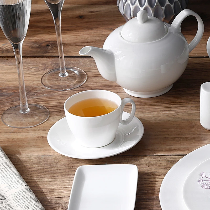P&T Royal Ware Customized Logo contemporary Ceramic Tea Cup and Saucer Set porcelain