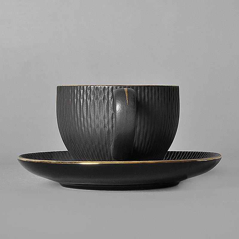 Manufactures Porcelain Tea Set Coffee Shop Porcelain Coffee Cup  Ceramic Black Coffee Cup for Restaurant