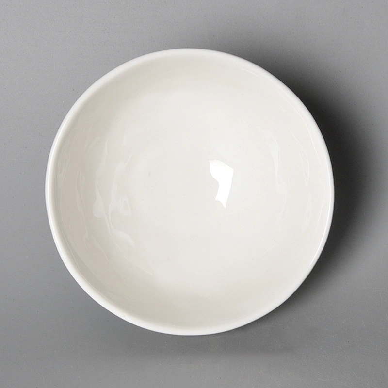 western beautiful hotel catering porcelain white round butterfly pattern soup rice bowl with foot