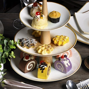 New Product Western Style Crockery  Dinnerware,3 Layers Cake Stand for Restaurant