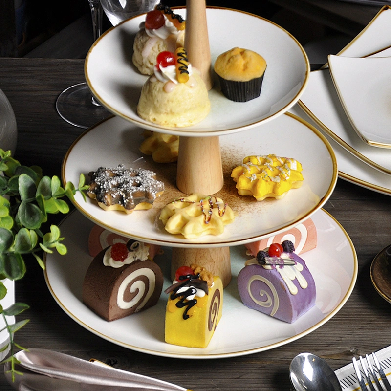 New Product Western Style Crockery  Dinnerware,3 Layers Cake Stand for Restaurant