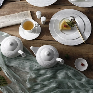 manufacturer wholesale banquet catering restaurant ceramic dinner plate bone china flat plate sets