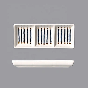 New Design unique ceramic/porcelain divided plate dish for salad desert sauce