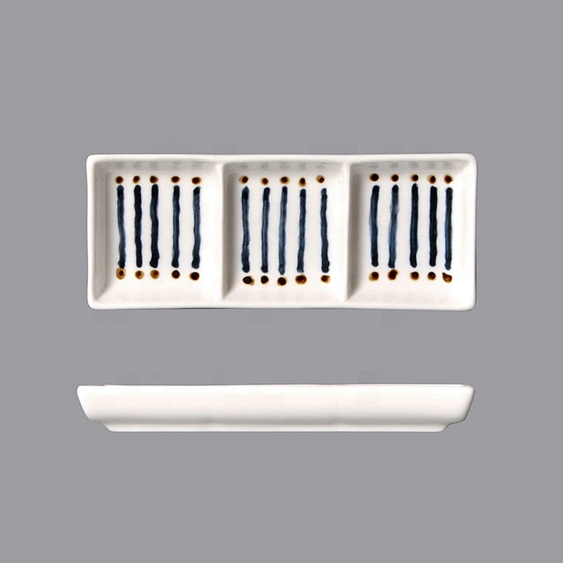 New Design unique ceramic/porcelain divided plate dish for salad desert sauce