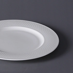 P&T Royal Ware factory wholesale high quality round white hotel restaurant dessert plate ceramic