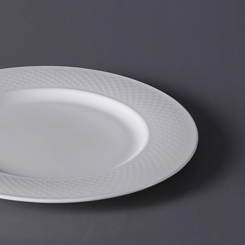 P&T Royal Ware factory wholesale high quality round white hotel restaurant dessert plate ceramic