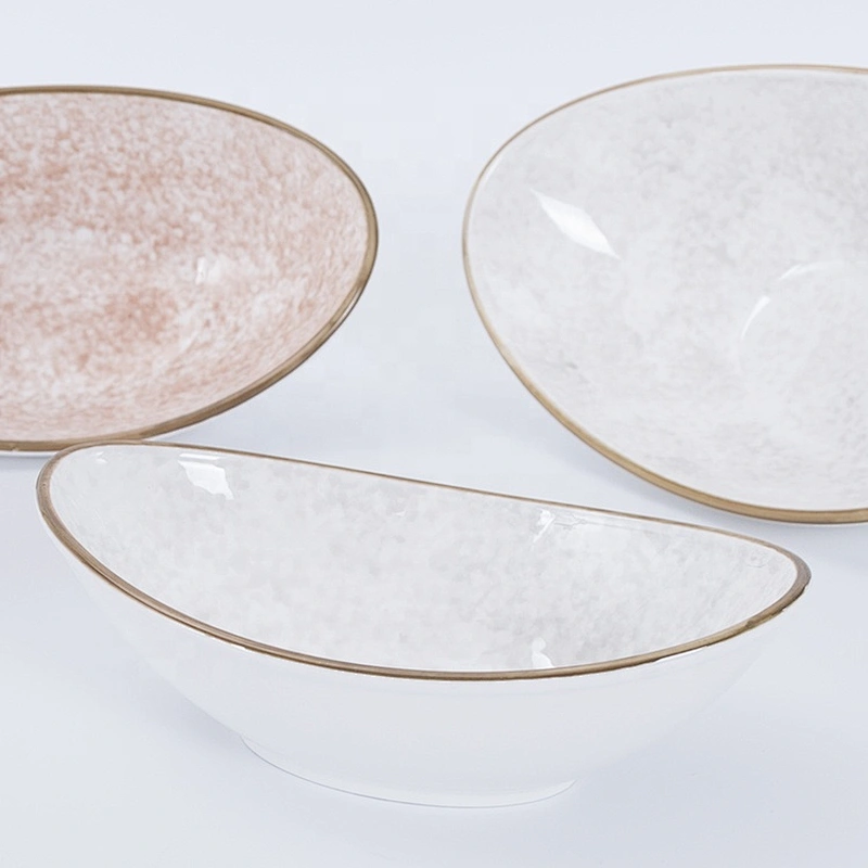 high quality personalized restaurant appetizer mixing porcelain ceramic oval bowl