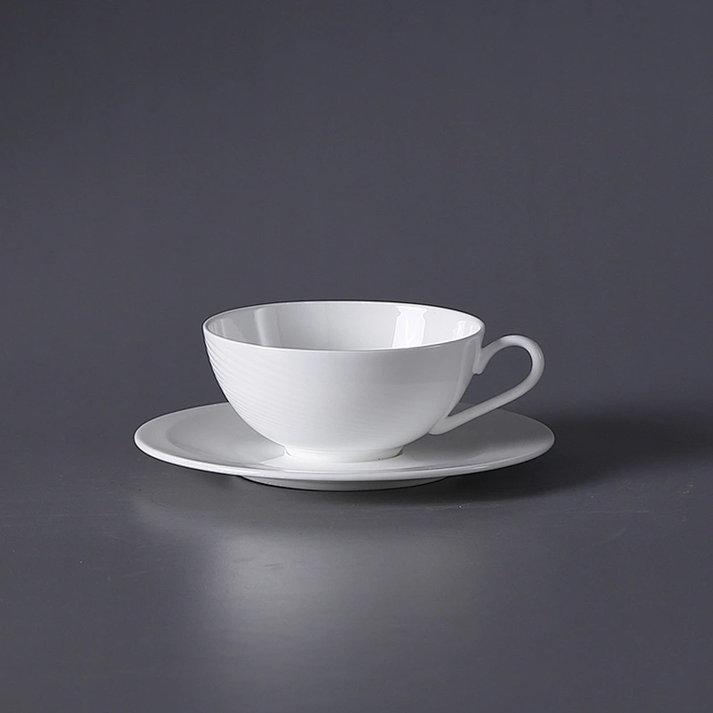 P&T Royal Ware wholesale custom bone china reusable white ceramic coffee cup
