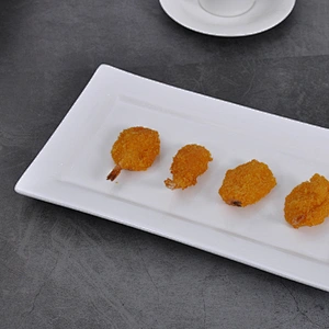Most Popular Rectangular White Beef Plate, Wholesale Restaurant Plate/