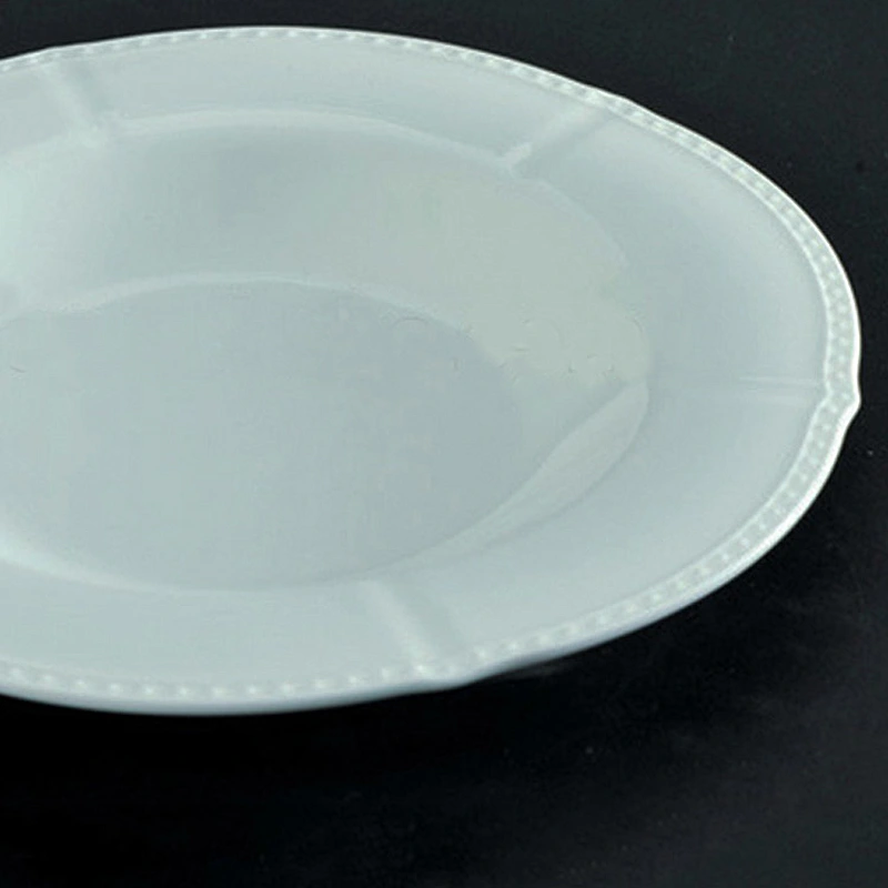 New Design round unique shape porcelain ceramic dinner plates set for banquet