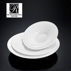 hotel ocean line fashion elegance white porcelain soup bowl salad bowl PT-T0594
