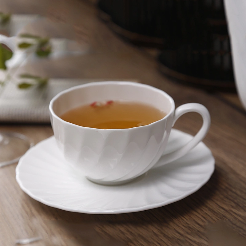 P&T Royal Ware wholesale custom personalized logo white bone china ceramic cappuccino cups