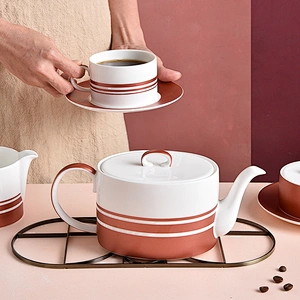 luxury restaurant buffet banquet ceramic tea cup hotel catering coffee cup and saucer coffee cups sets