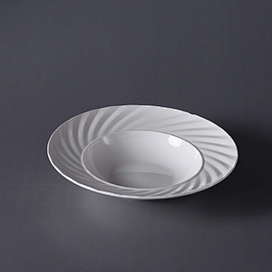 manufacturer wholesale luxury 10.5 inch round white restaurant porcelain ceramic dinner plate for wedding
