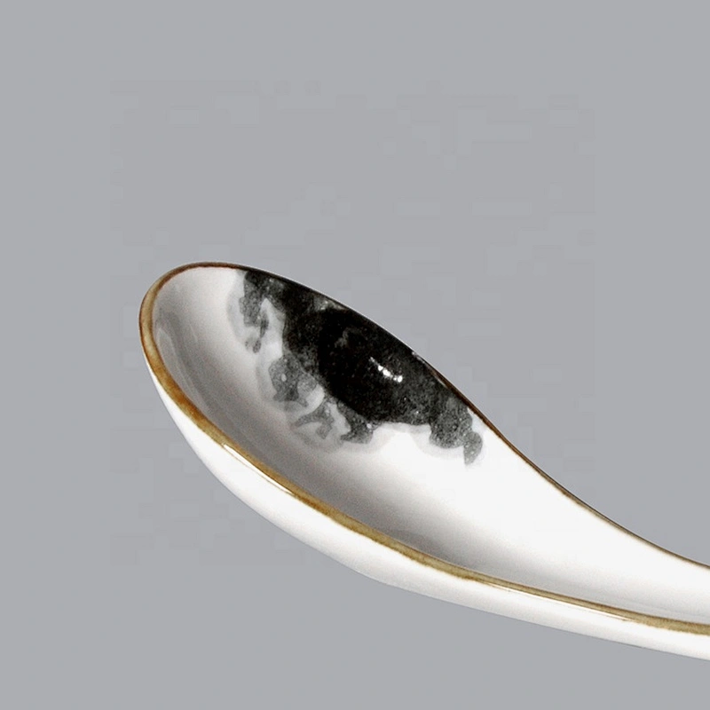 new design ceramic porcelain spoon for restaurant hotel