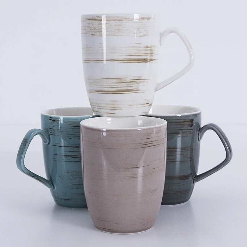 wholesale custom logo cheap white 400ml restaurant ceramic coffee porcelain mug