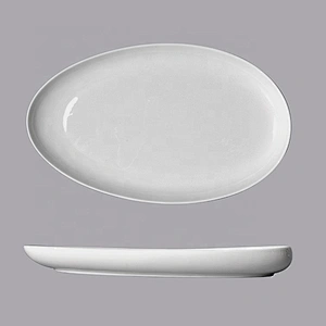 P&T Royal Ware wholesale oval white large ceramic serving plate porcelain platters