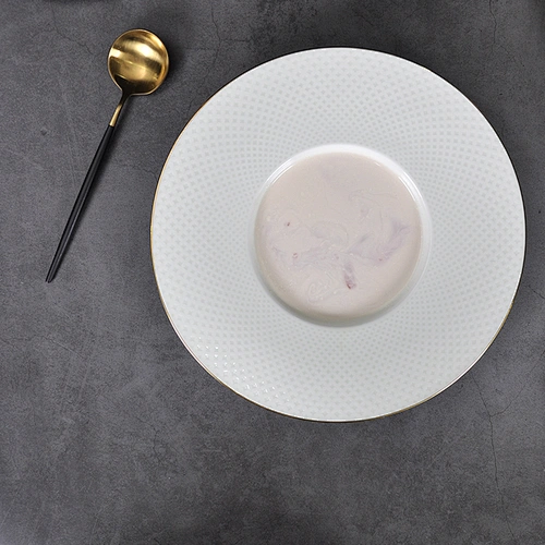 Royal Ware  bone China dinner plate 11 inch Western food gold rim soup plate