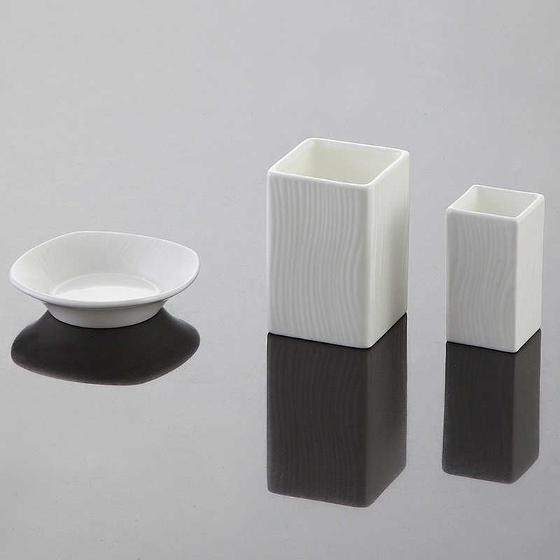 New Arrive white square Porcelain toothpick holder bone China square toothpick holder