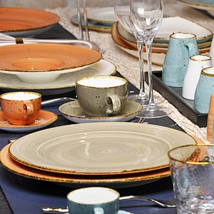 P&T Royal Ware New Design Good Quality Round Ceramic Porcelain Restaurant Plates Dessert Plate Cake Plate