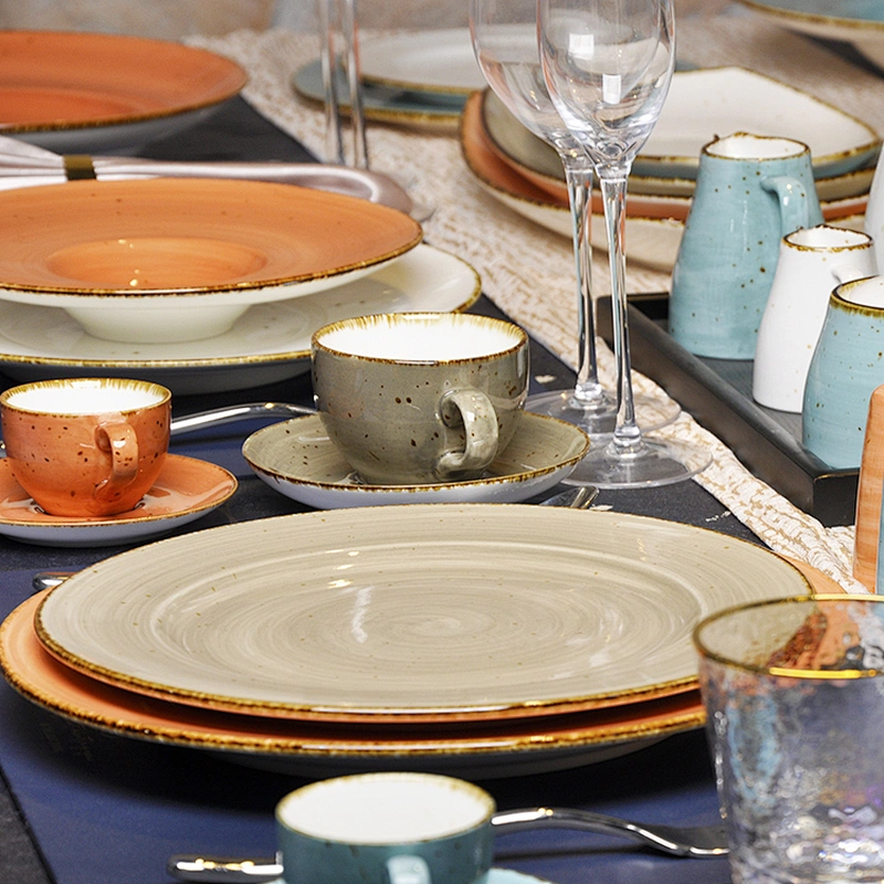 P&T Royal Ware New Design Good Quality Round Ceramic Porcelain Restaurant Plates Dessert Plate Cake Plate