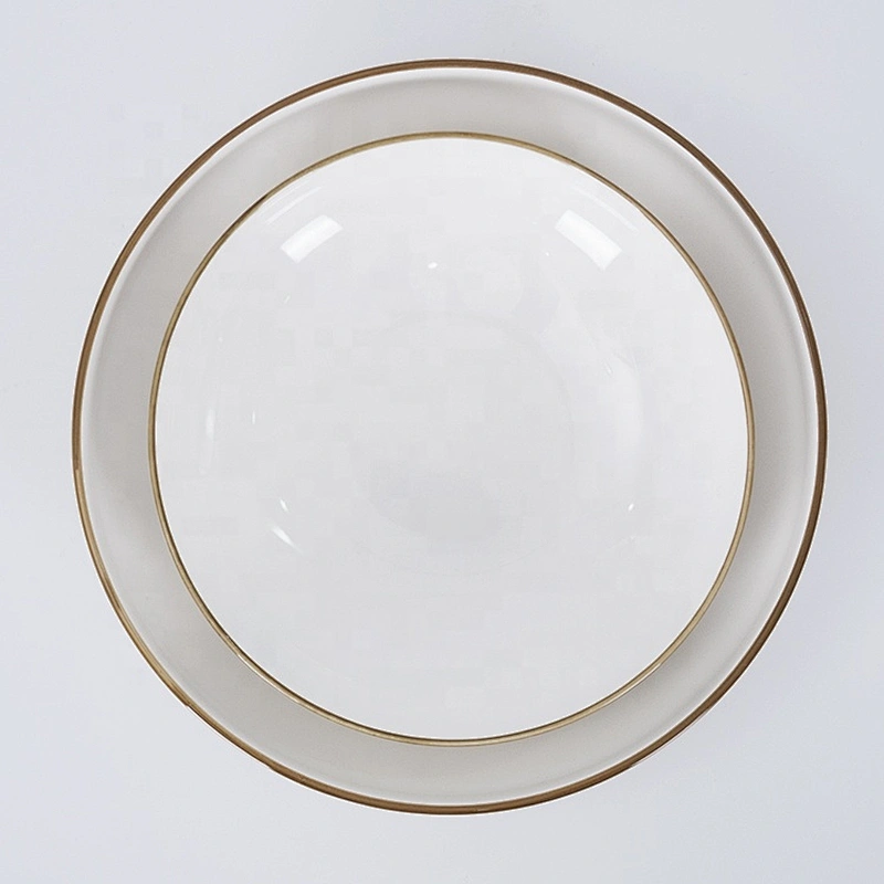 wholesale new design glazed restaurant serving ceramic deep bowl for salad