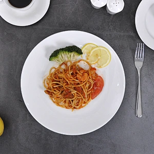 Smooth Table Top Tableware, China Hotel Pure White Ceramic Dinner Plate,Wholesale Good Price Ceramic Dishes Plates~