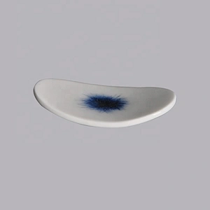 wholesale oval white blue japanese porcelain ceramic chopstick rest