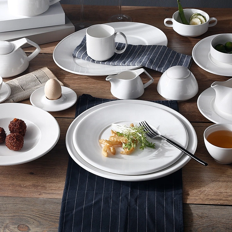 factory hot sale round white side plates set porcelain small side dish plate for restaurant