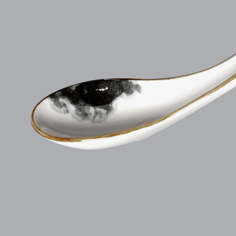 new design ceramic porcelain spoon for restaurant hotel