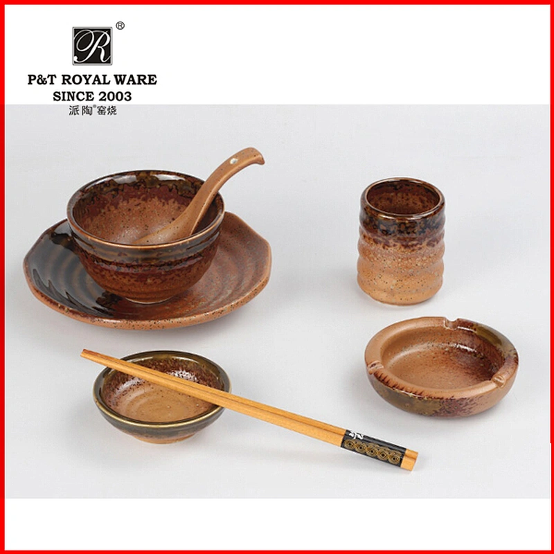 brown color ceramic plate factory in China, cheap porcelain plate, plate dishes