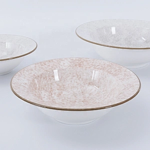 custom logo modern crockery restaurant fruit salad porcelain soup salad plate