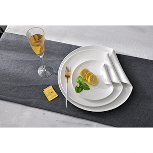 Chaozhou Porcelain Catering Restaurant Hotel Custom White Round Dinner Plates for Banquet
